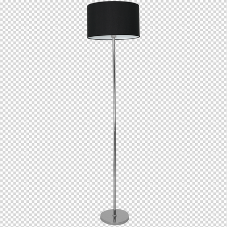 Milagro - Lampa stojąca CASINO BLACK/CHROME 1xE27