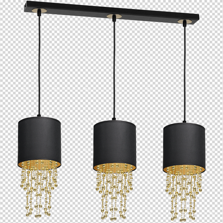 Milagro - Lampa wisząca ALMERIA BLACK/GOLD 3xE27
