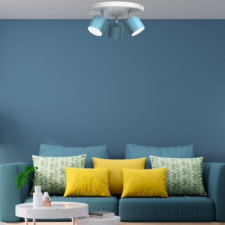 Lampa sufitowa DIXIE 3xGX53 Niebieski/Biały