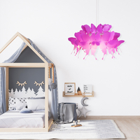 Lampa wisząca Farfalla ciemny róż 1xE27