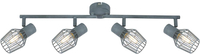 VIKING LAMPA SUFITOWA LISTWA 4X40W E14 SZARY