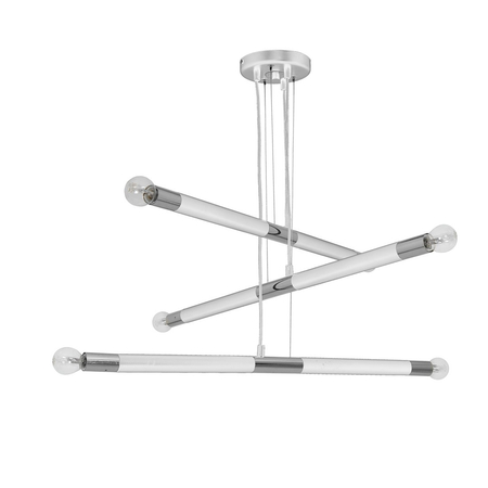 Milagro - Lampa wisząca BASTONE WHITE / CHROME 6xE14