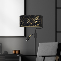 Milagro - Lampa podłogowa SENSO Black/Gold 1xE27 + 1x mini GU10