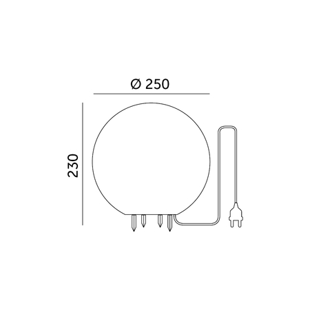 Lampa ogrodowa GARDEN BALL S 1xE27 IP65 Kobi