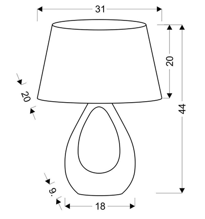 ROMANO LAMPA GABINETOWA 1X60W E27 BEŻOWO BIAŁY