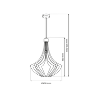 Milagro - Lampa wisząca CESTA BLACK 1xE27