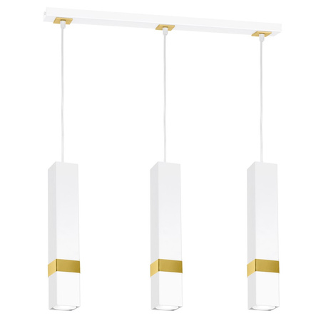 Milagro - Lampa wisząca VIDAR WHITE/GOLD 3xGU10