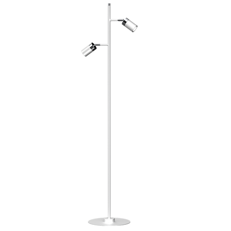 Milagro - Lampa podłogowa JOKER WHITE/CHROME 2xGU10