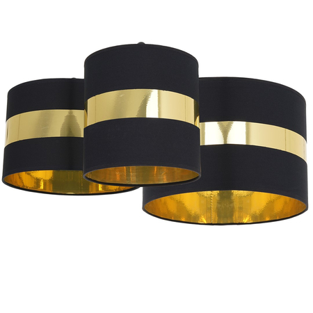 Milagro - Lampa sufitowa PALMIRA BLACK / GOLD 3xE27