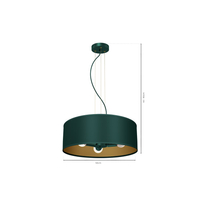 Milagro - Lampa wisząca VERDE GREEN 3xE27