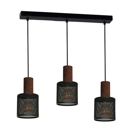Milagro - Lampa Wisząca ARES BLACK 3xE27
