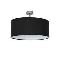 Milagro - Lampa podsufitowa CASINO BLACK/CHROME 1xE27
