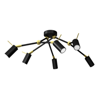 Milagro - Lampa sufitowa IRIS Black/Gold 6x mini GU10