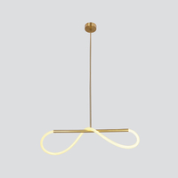 SUPREME lampa wiszaca 80cm złoty 18W LED 3000K biały