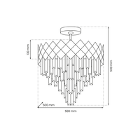 Milagro - Lampa sufitowa CARISMA CHROME 9xE14