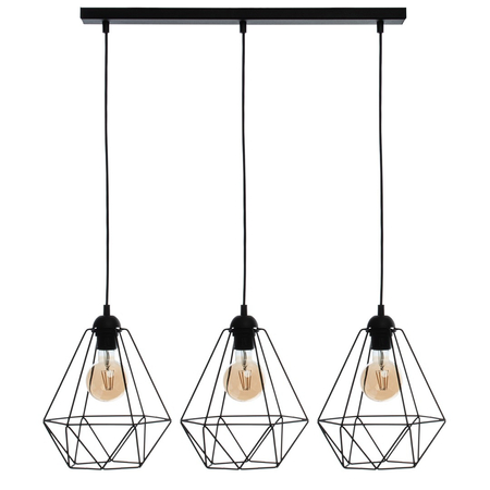 Milagro - Lampa wisząca BASKET BLACK 3xE27