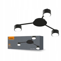 Oprawa Sufitowa LED GX53 Żyrandol Oświetlenie Aluminium VL-SPF20B-B Czarna