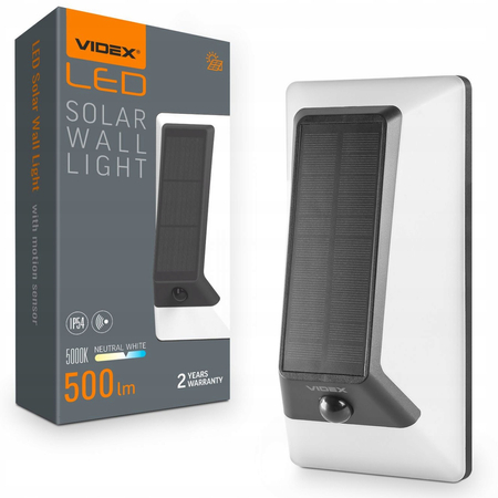 Lampa LED Kinkiet Ogrodowy Videx 500 Lumenów 5000K IP54 z Czujnikiem Ruchu VL-BHSO-003-S