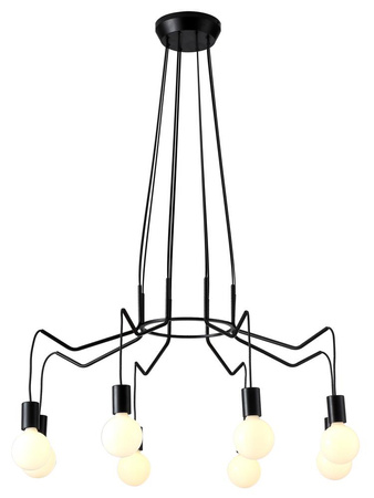 Candellux - Basso Lampa Wisząca 8X40W E27 Czarny Matowy