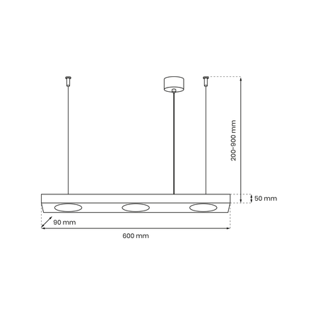 Milagro - Lampa wisząca ALEXANDER 3xGX53