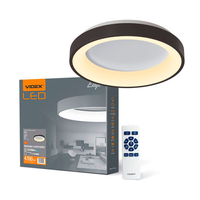 Plafon LED oprawa okrągła czarna 72W 3 barwy światła + pilot VLE-ERC-72B