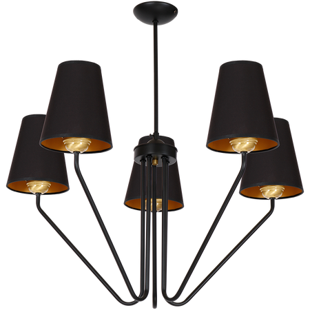 Milagro - Żyrandol VICTORIA BLACK 5xE27