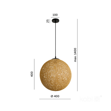 Lampa wisząca BOHO ROVNO 1xE27 Kobi Design