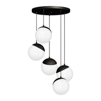 Milagro - Lampa wisząca SFERA BLACK 5xE14