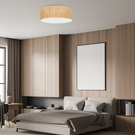 Milagro - Lampa sufitowa CORK White/Cork 3xE27  Ø60cm