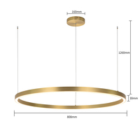 Lampa wisząca Midway złota LED 3000K
