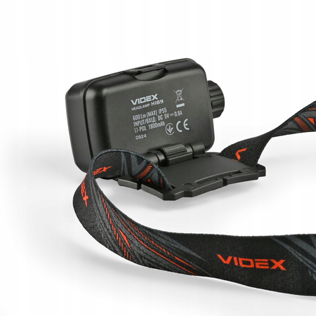 Latarka Czołowa Videx LED Akumulatorowa Czołówka 600 Lumenów USB C 5000K VLF-H189