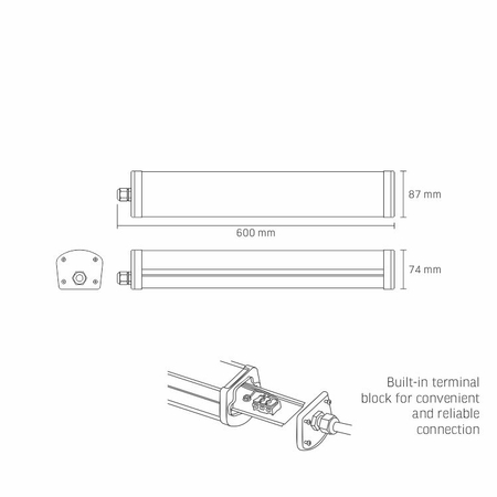 Oprawa liniowa hermetyczna LED Videx 24W 4000K