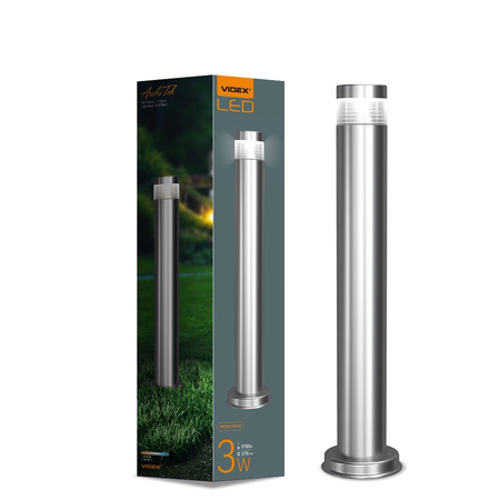 Oprawa ogrodowa słupek LED chrom 3W IP54 2700K 60cm VL-AR05-03062S