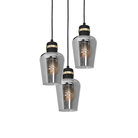 Milagro - Lampa wisząca RICHMOND BLACK / GOLD 3xE27  Koło