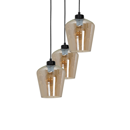 Milagro - Lampa wisząca SANTIAGO AMBER 3xE27