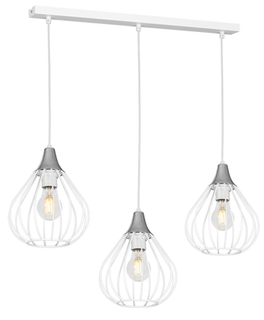 Milagro - Lampa wisząca KANE WHITE 3xE27