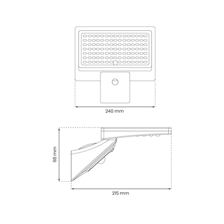 Naświetlacz Solarny Milo 8W 1000lm 4000K