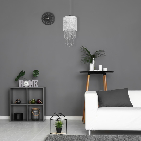 Milagro - Lampa wisząca ALMERIA SILVER/BLACK 1xE27