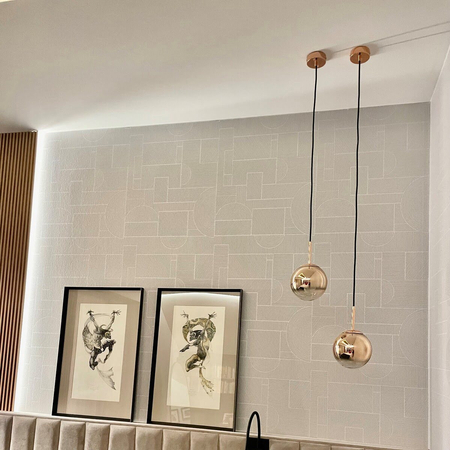 Lampa wisząca Palla złota 1xE14