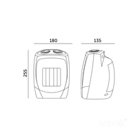 Termowentylator ceramiczny RIN 1500W czarny Kobi Windstar