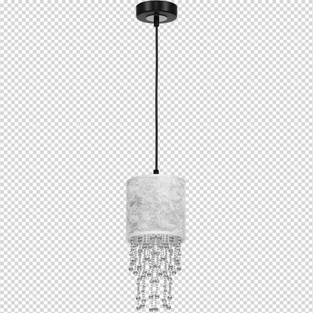 Milagro - Lampa wisząca ALMERIA SILVER/BLACK 1xE27