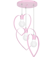 Milagro - Lampa wisząca AMORE PINK 3xE27