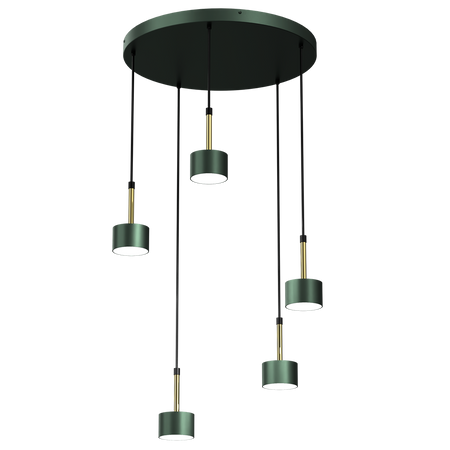 Milagro - Lampa wisząca ARENA GREEN/GOLD 5xGX53