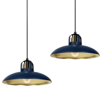 Milagro - Lampa wisząca FELIX NAVY BLUE/GOLD 2xE27