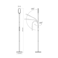 Lampa LED 2w1 podłogowa biurkowa biała 12W 3 barwy VLE-TF07W