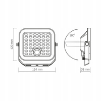Naświetlacz Solarny LED z Czujnikiem Ruchu VL-FSO4-205-S 1400 Lumenów 5000K