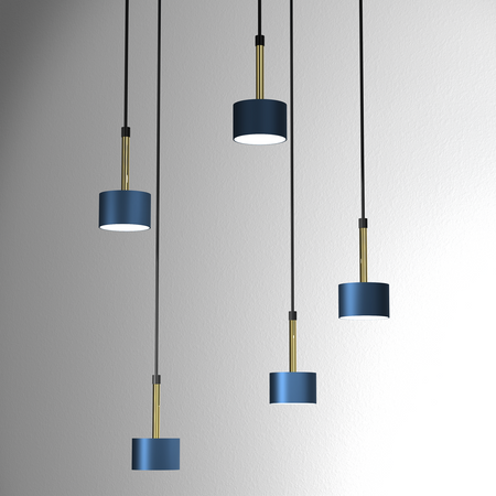 Milagro - Lampa wisząca ARENA BLUE/GOLD 5xGX53