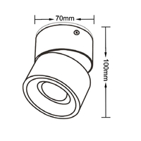 Ruchoma oprawa natynkowa Brema czarna LED CCT