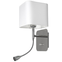 Milagro - Kinkiet NAPOLI WHITE/CHROME 1xE27 + 1W LED