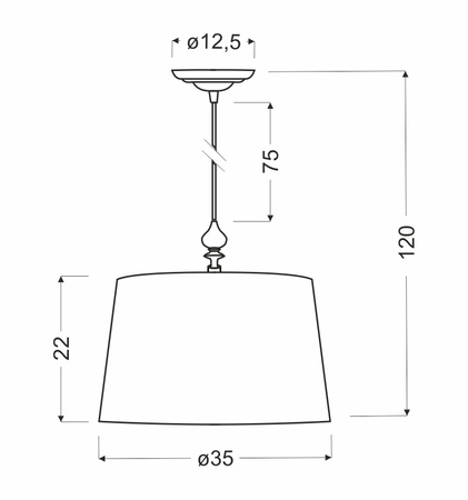 Candellux - Gillenia Lampa Wisząca 1X60W E27 Srebrna